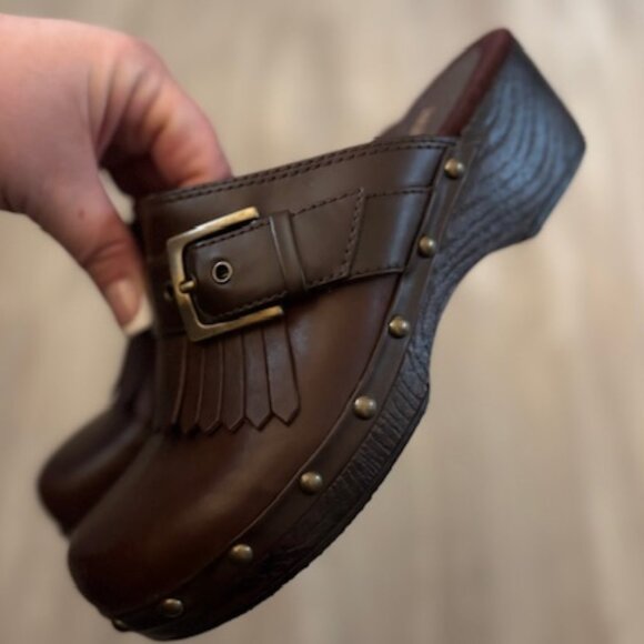 Unlisted By Kenneth Cole Leather Mule Clogs Slip On Size 7 - Picture 1 of 6